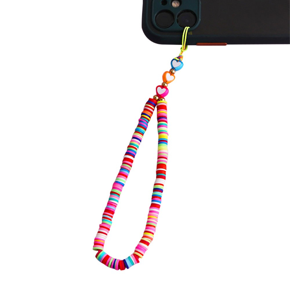 Universal Handy Kette Phone Charms Schmuck Anhänger Handgelenkschlaufe - Heart Style 3