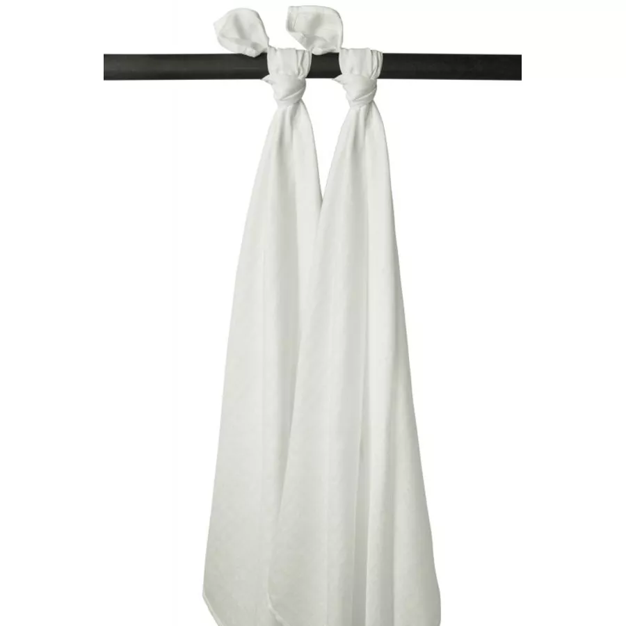 Meyco Musselin Baumwolltuch 2er Pack Uni Offwhite