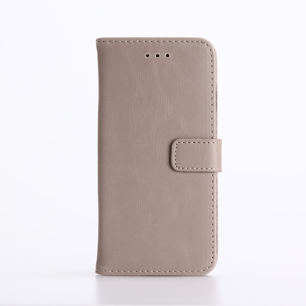 iPhone SE (2022/2020) / 8 / 7 Leder Tasche Flipcover Wallet mit Kartenfächern - Beige