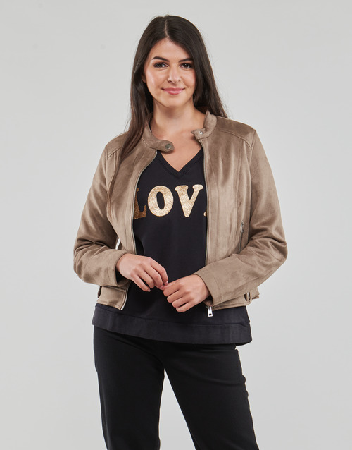 Vero Moda - VMJOSE MARI SHORT FAUX SUEDE JACKET BOOS Marrón