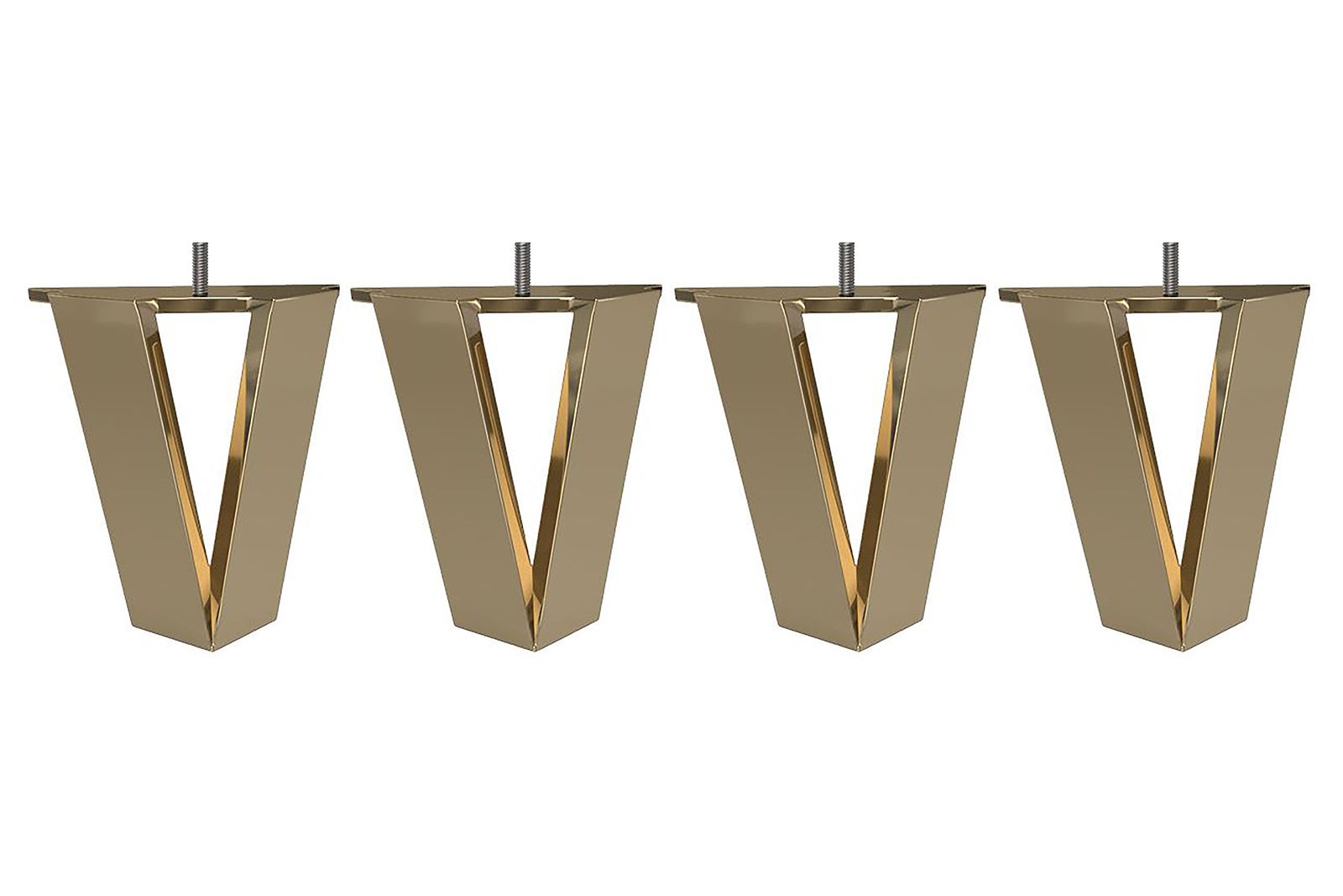 Triago ben 4 pk 4 pk ben i messing, 13 cm høyde