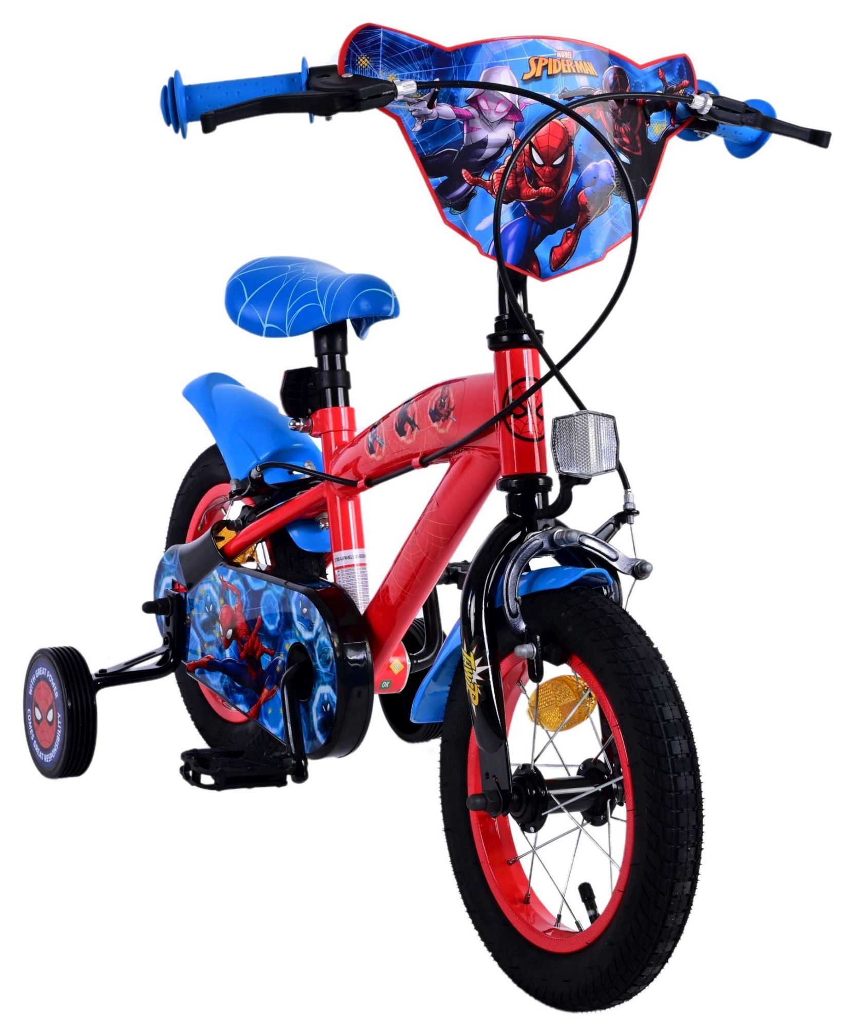 Kinderfahrrad Ultimate Spider-Man Jungen 12 Zoll Kinderrad in Blau/Rot