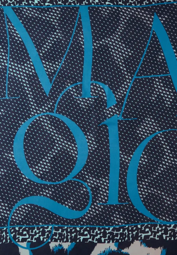 Halstuch mit Print - aquamarine blue