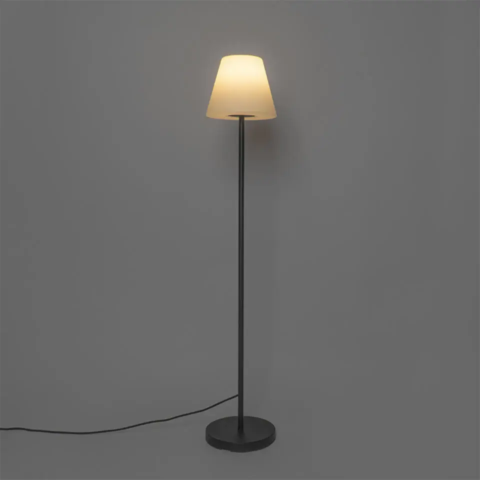 Qazqa staande buitenlampen virginia zwart e27