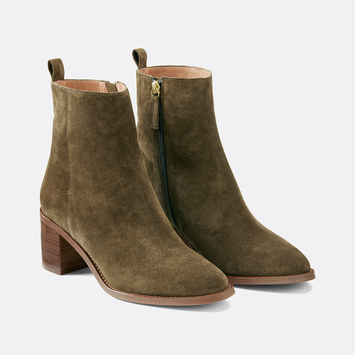 COLEÇÕES LA REDOUTE<br>Botas de salto alto em camurça, Signature Faustine