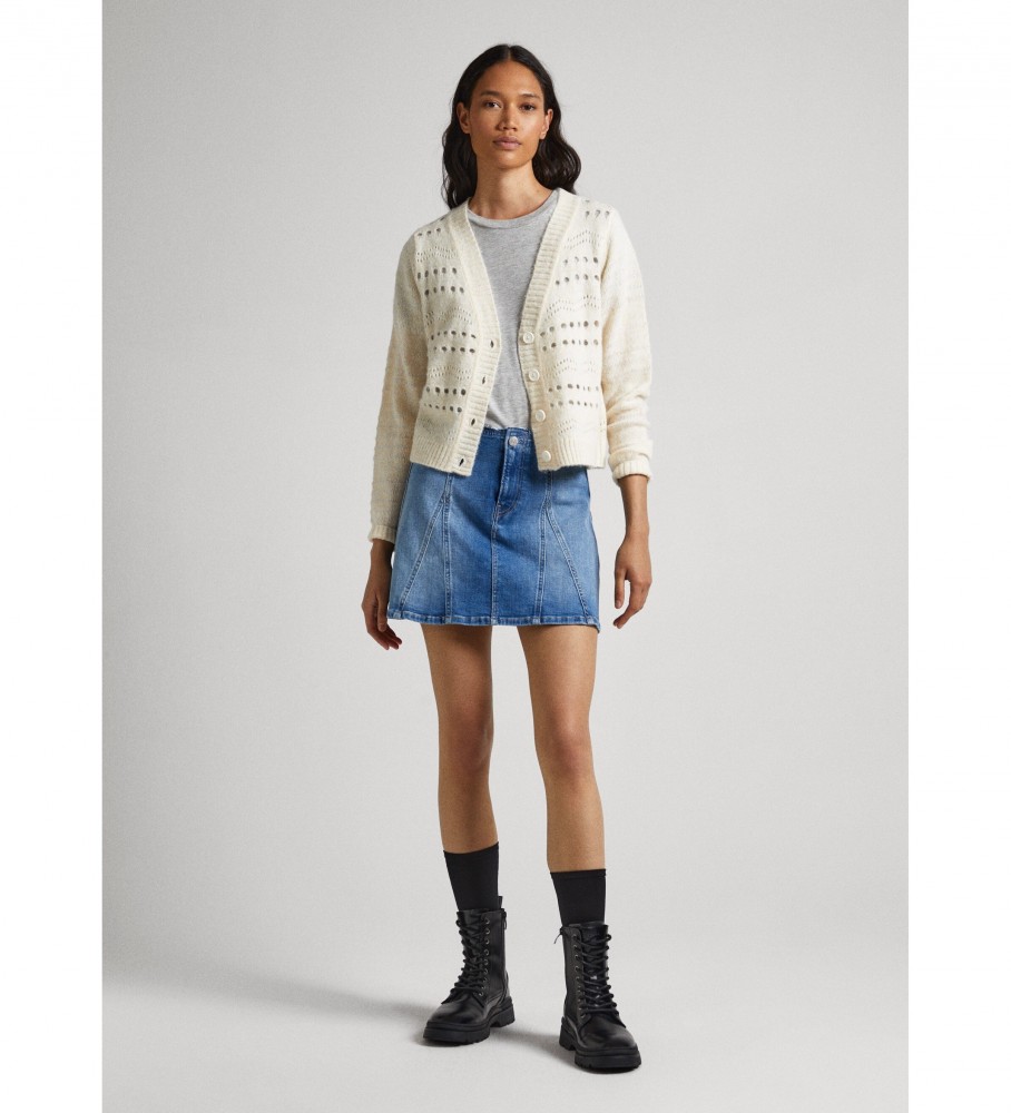 Cardigã Emily da Pepe Jeans, Off-White