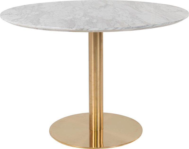 House Nordic - Bolzano - Eettafel - Goudkleurig - Marmerlook - Metaal