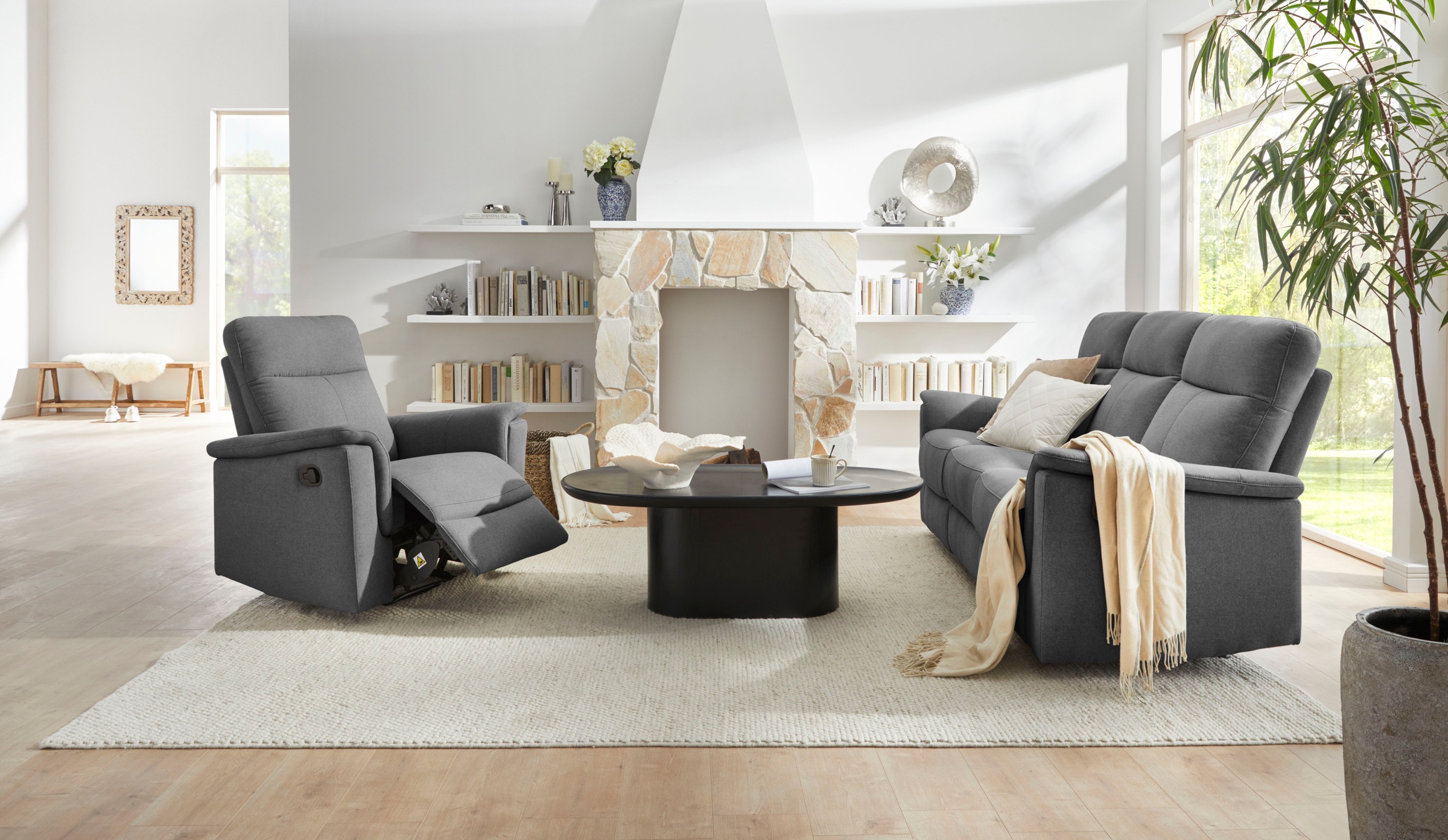 Home affaire 3-Sitzer »Southbrook« mit manueller und elektrischer Relaxfunktion