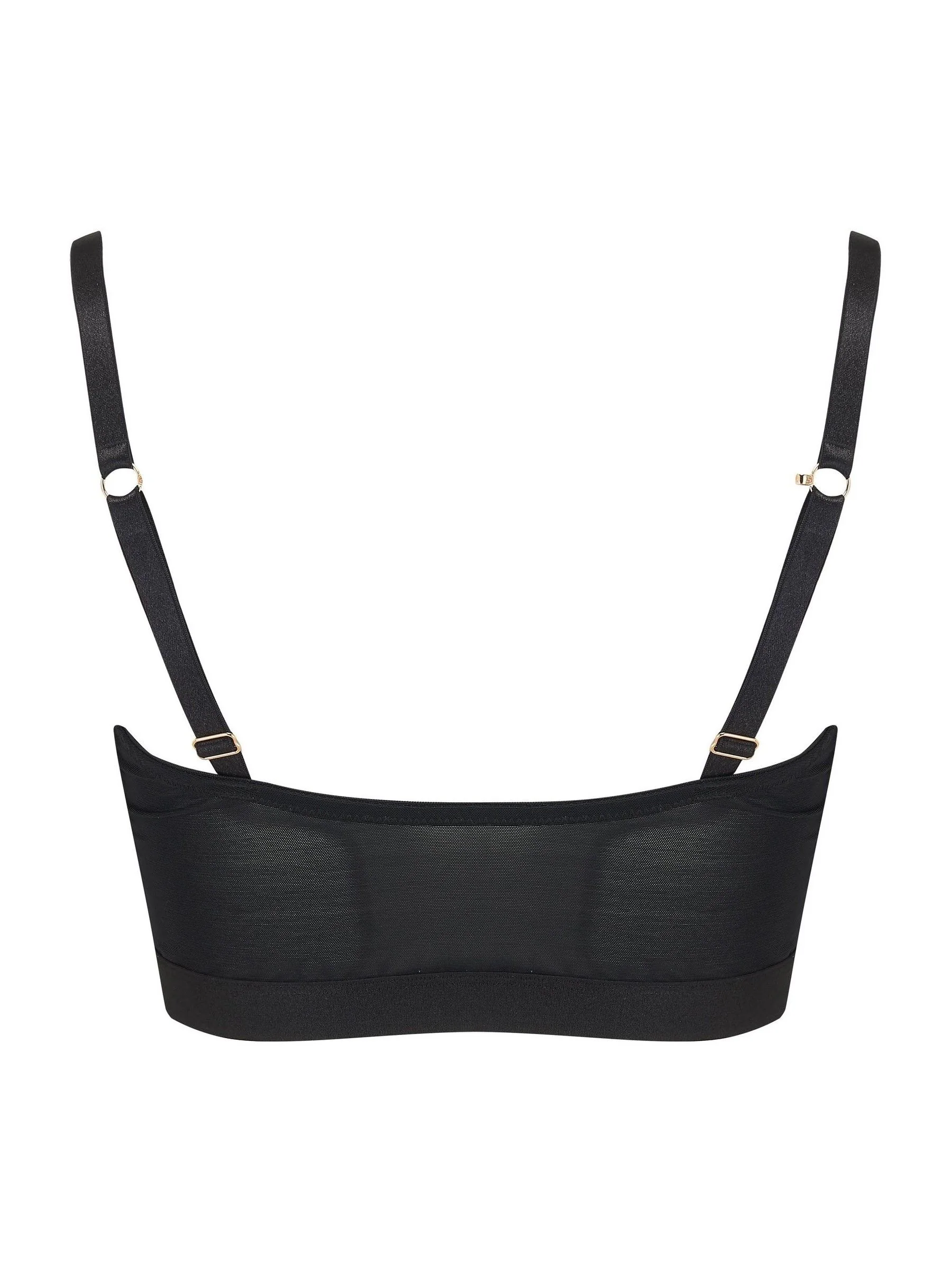 Zwart - Pour Moi India beugelbustier met voorsluiting