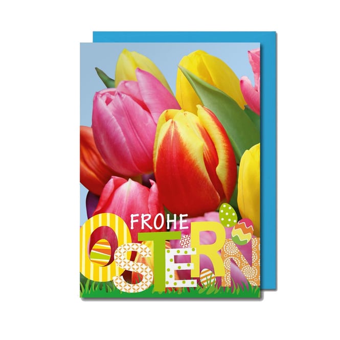 Grußkarte - Frohe Ostern - ca. 13 x 17,5 cm