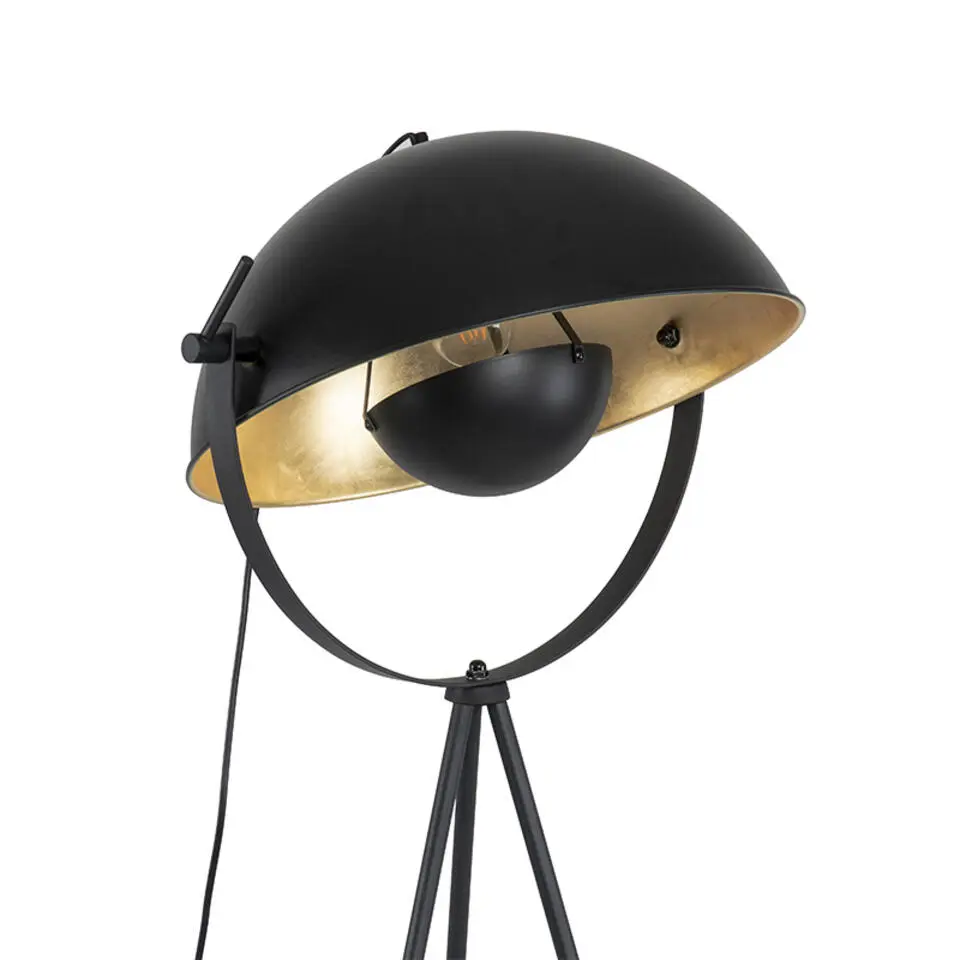 Qazqa vloerlampen magnax zwart e27