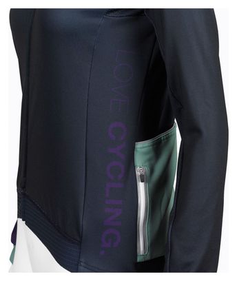 Maillot Manches Longues XLC JE-S18 Bleu Foncé Vert Lilas