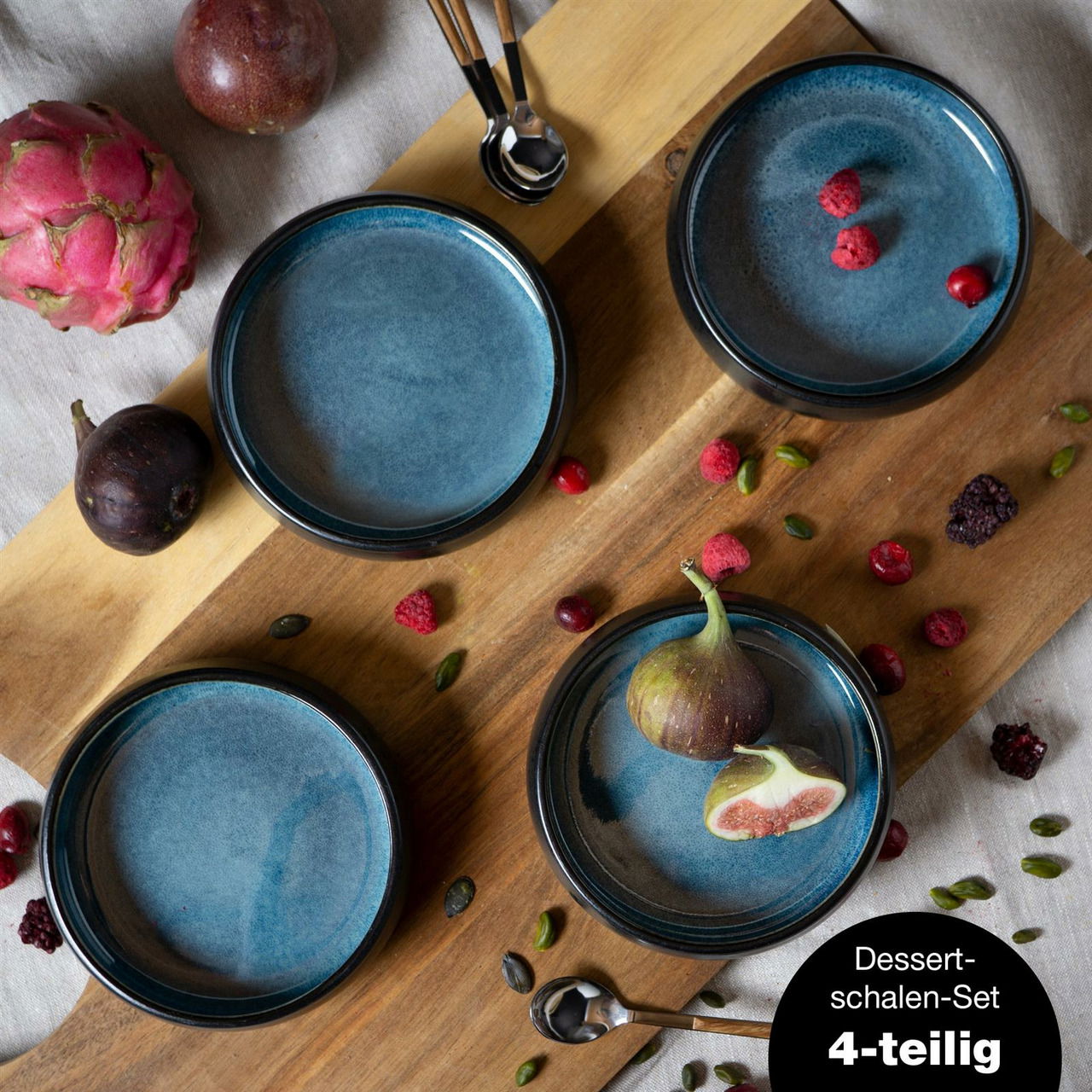 Moritz & Moritz Dessertschale blau 4-tlg. Reaktiv
