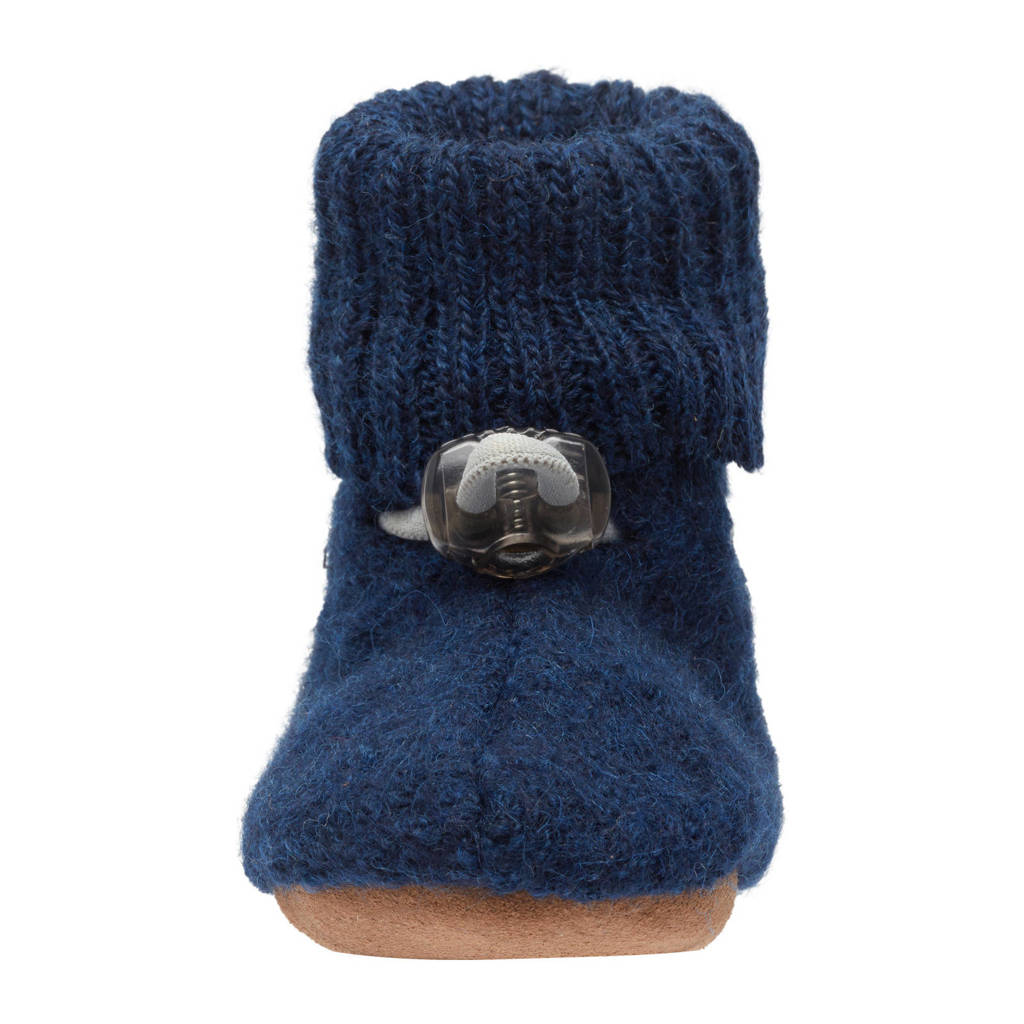 Bergstein wollen babyslofjes donkerblauw
