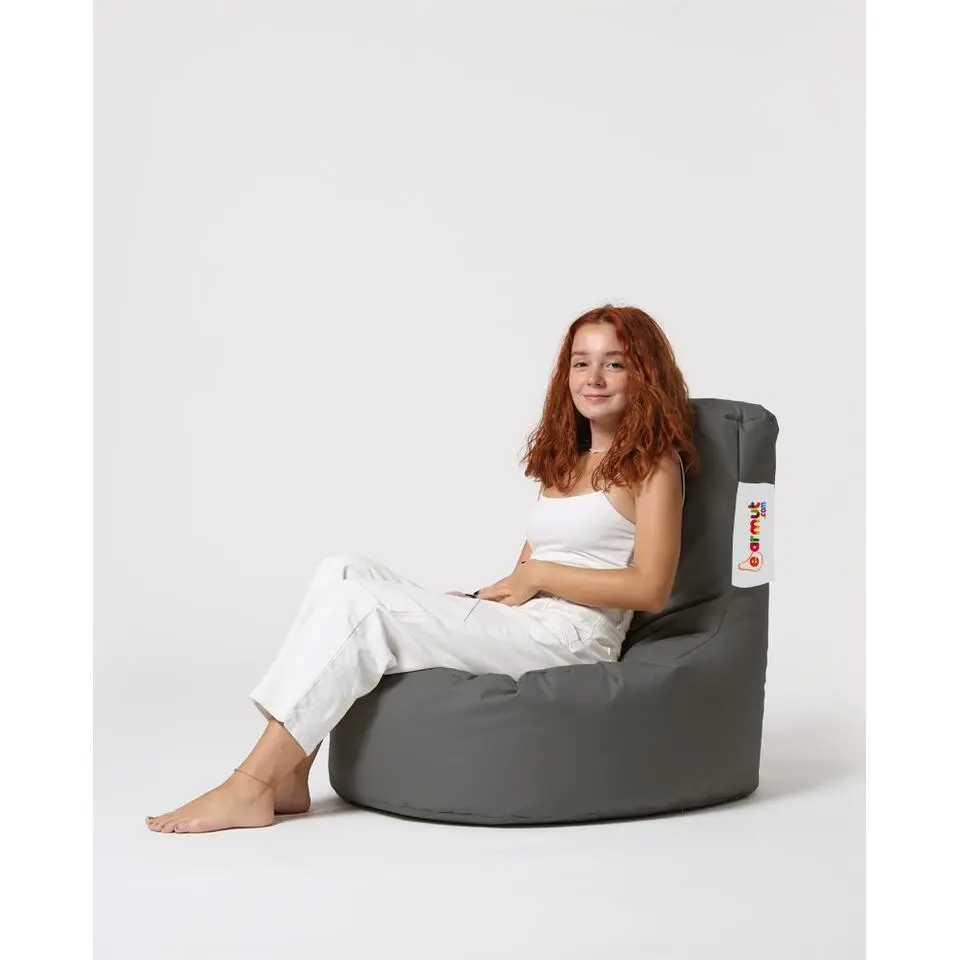 Emob Tuin Zitzak van Atelier Del Sofa - Waterdicht, Hoge Dichtheid, Donkergrijs