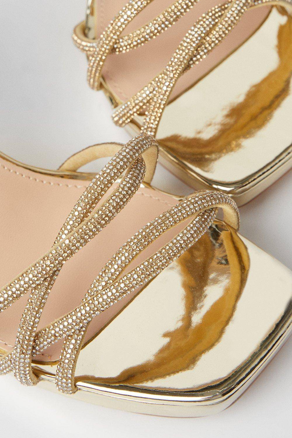 Coast Sandales à Talons Plateforme Taylor en synthétiquecuir avec Strass