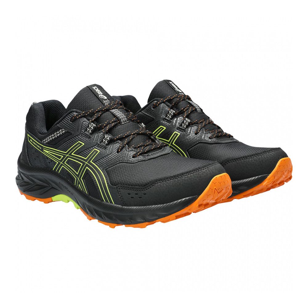 Asics GEL-VENTURE 9 - Chaussures de trail Homme black/neon lime