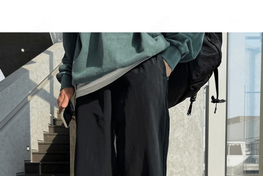 SeoulPop - Effen rechte broek met elastische taille