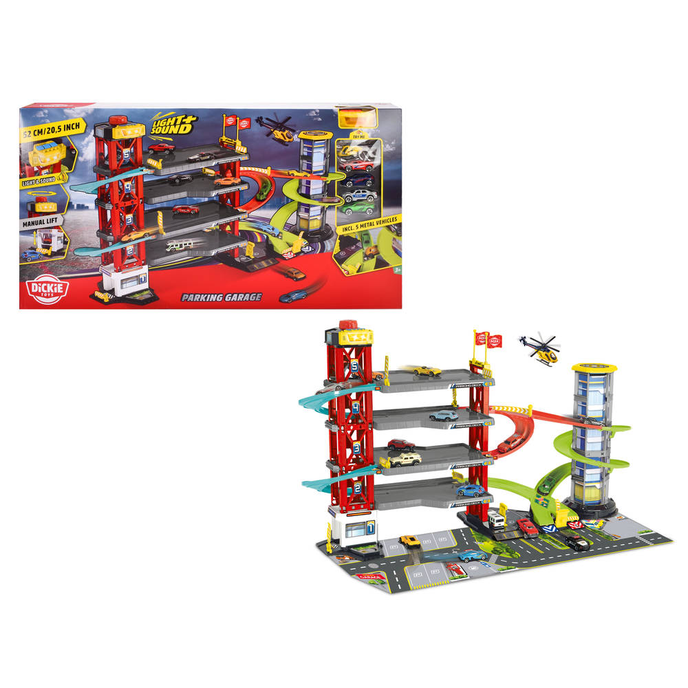 Dickie Toys parkeergarage met licht en geluid
