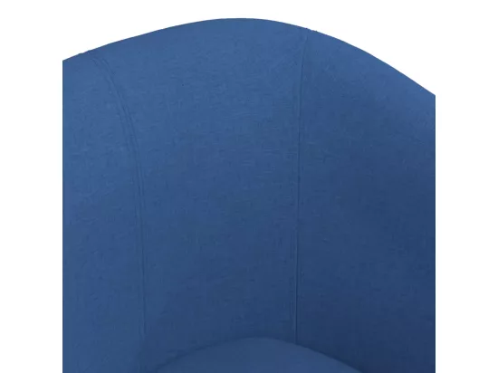 Chaise cabriolet bleu tissu
