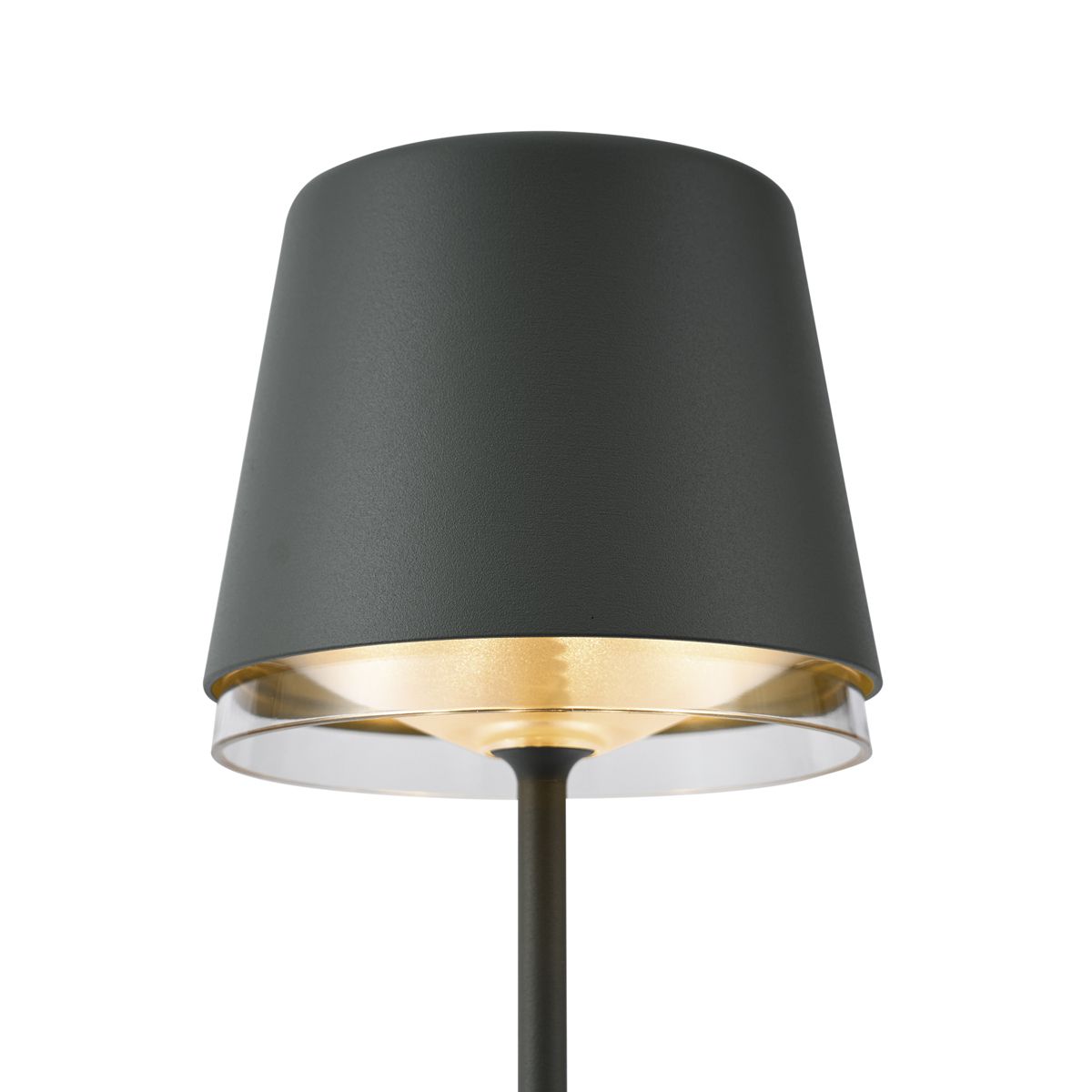 Tafellamp donkergrijs incl. LED IP65 oplaadbaar met laadstation - Bass