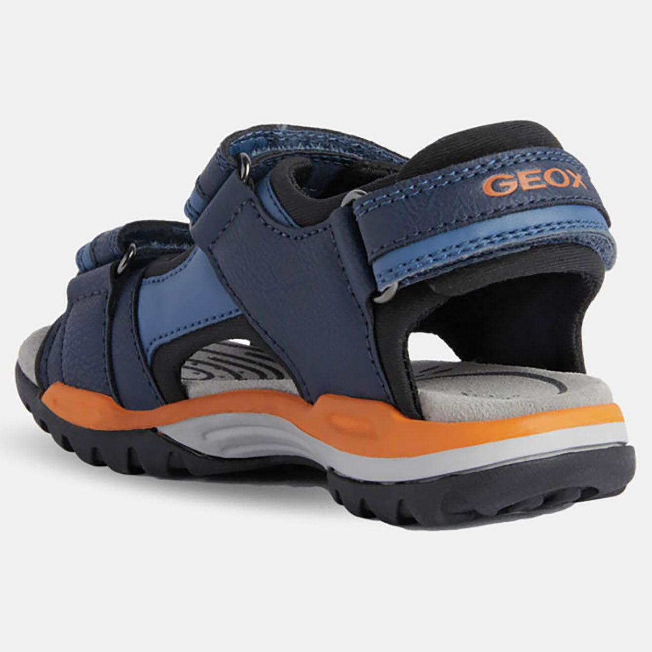 Geox Sandales Borealis à scratchs bleu/orange