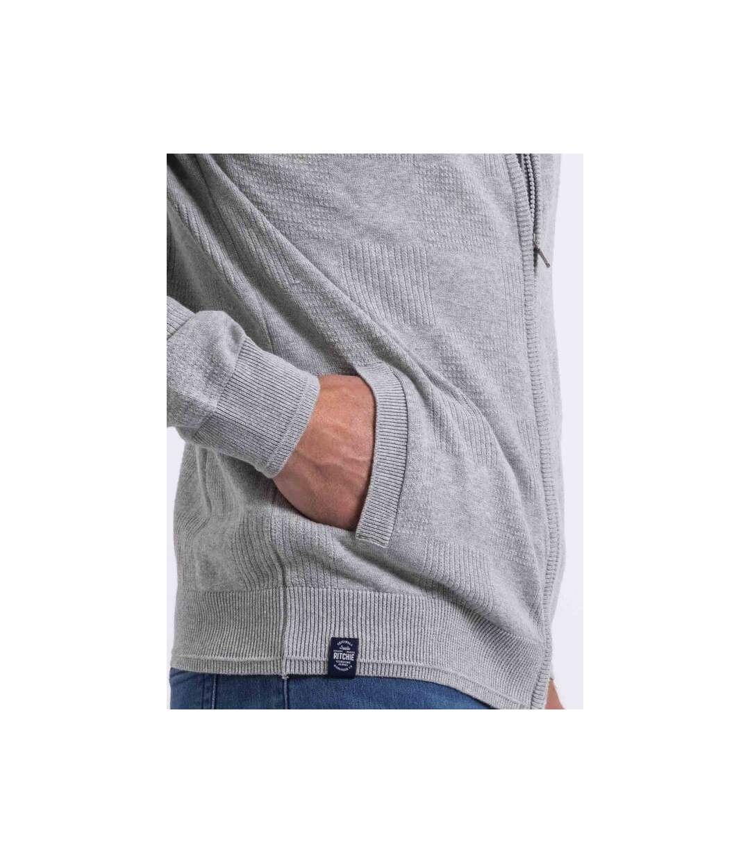 Gilet zippé col montant coton AXELOU