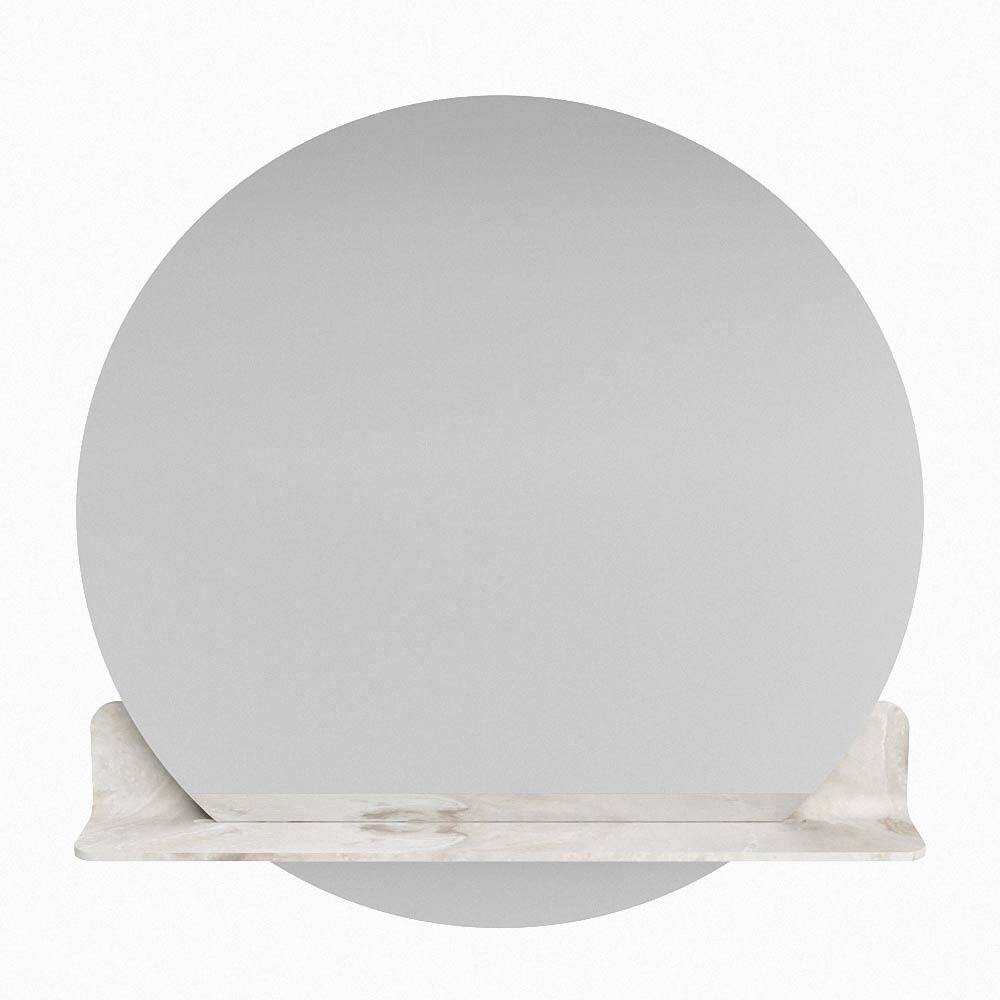 Mondiaz Spot spiegel rond Ø80cm met planchet frappe