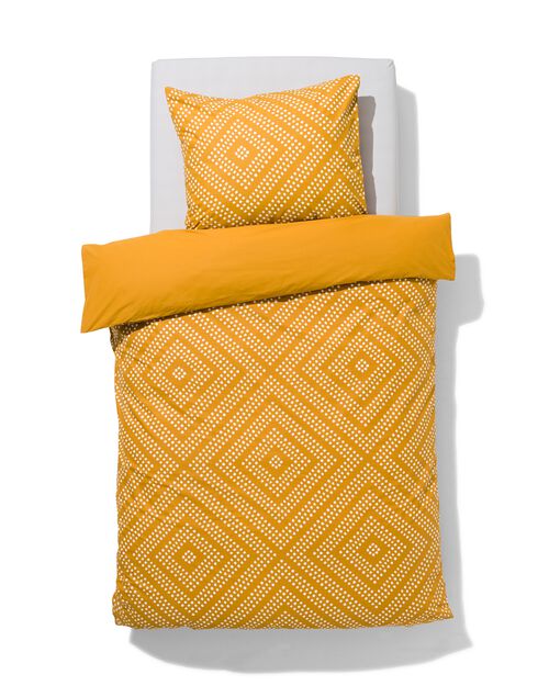 housse de couette coton doux 140x220 boho ocre