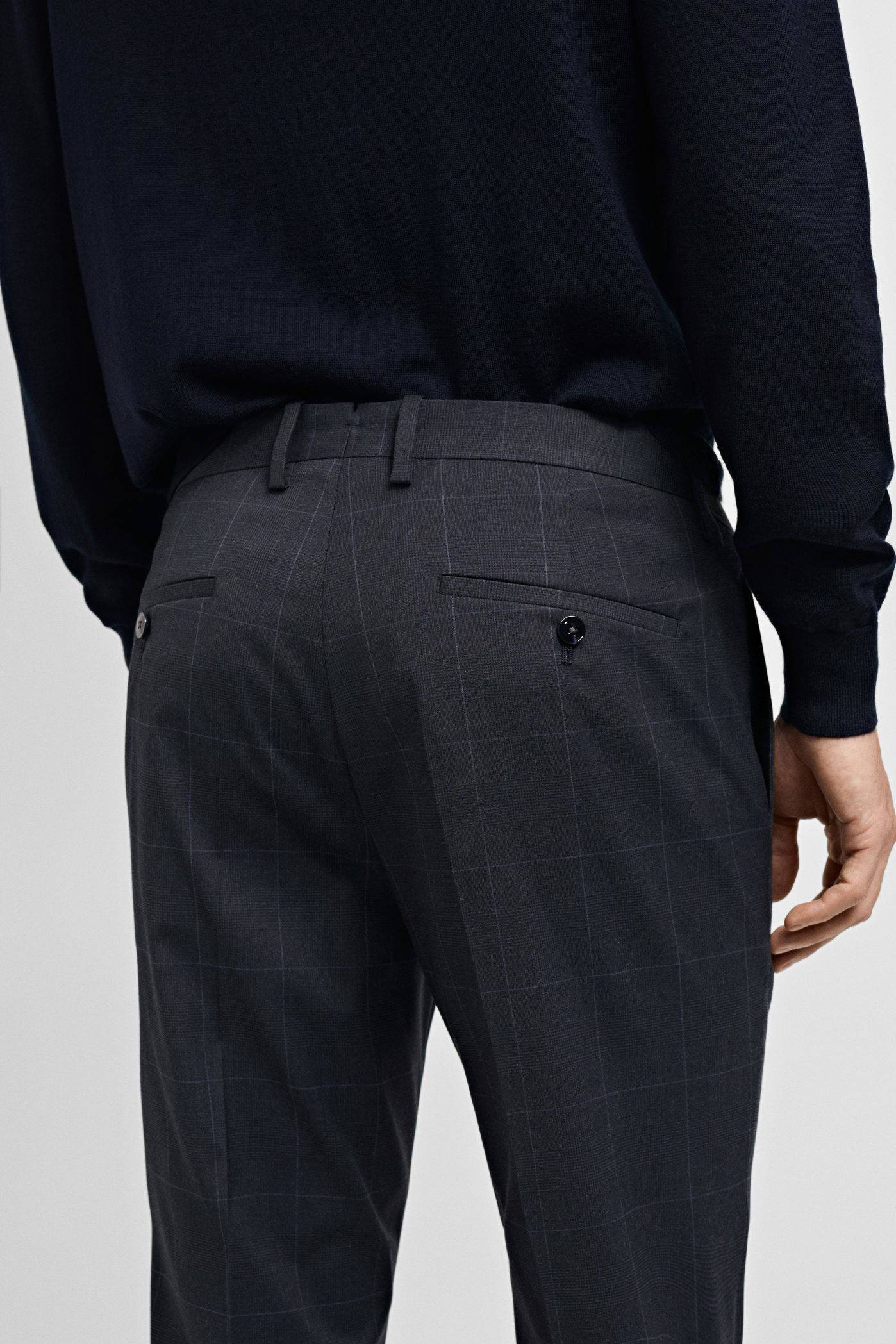 Mango Man super skinny pantalon donkerblauw