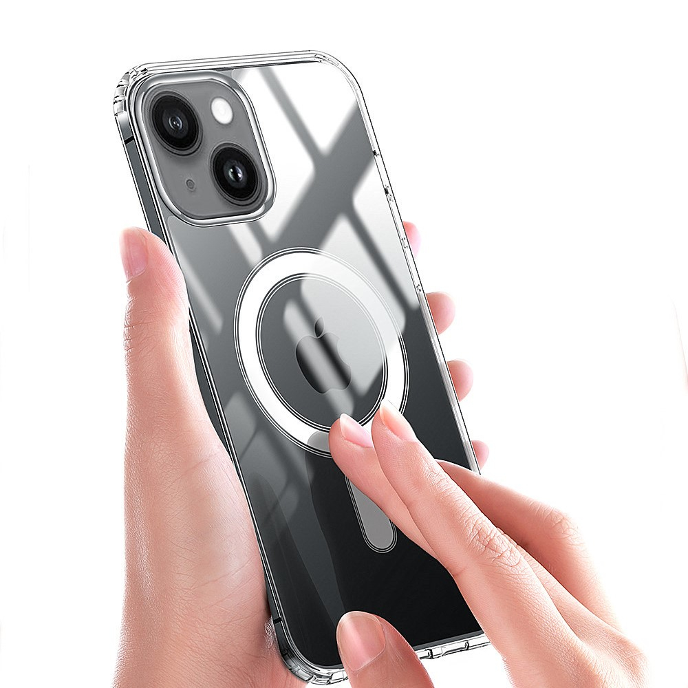 iPhone 15 MagSafe Hybrid Hülle TPU Bumper Acryl Rückseite - Transparent