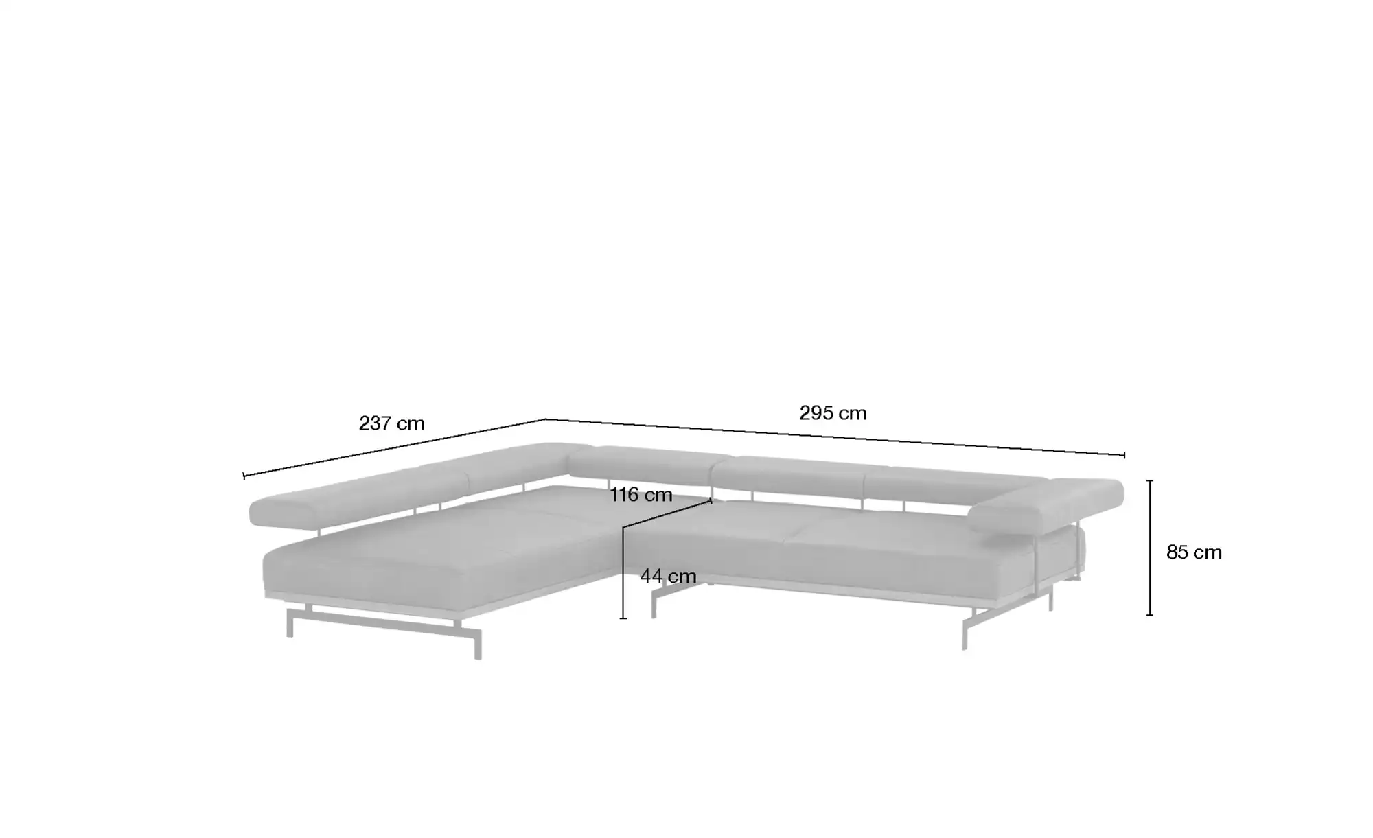 JOOP! Ecksofa Leder 24/7 8106