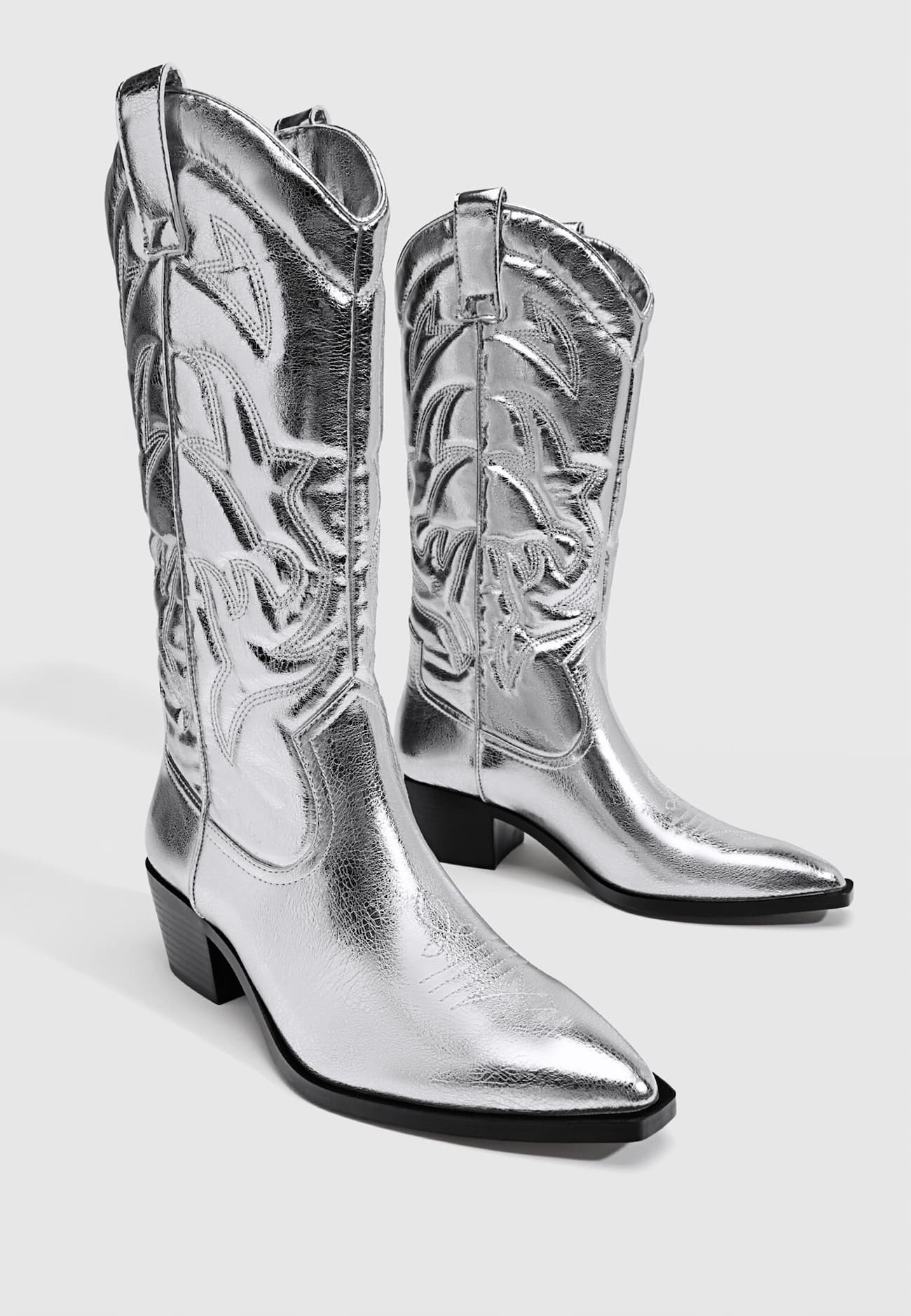 Botas de cowboy metalizadas