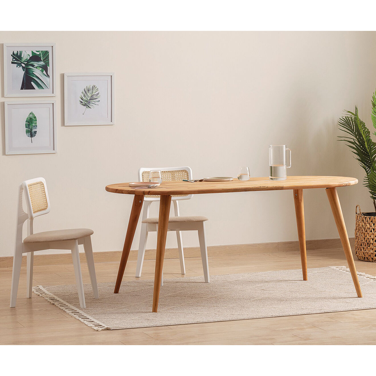 Homitis Table à manger Ares chêne - 160x75x80 cm