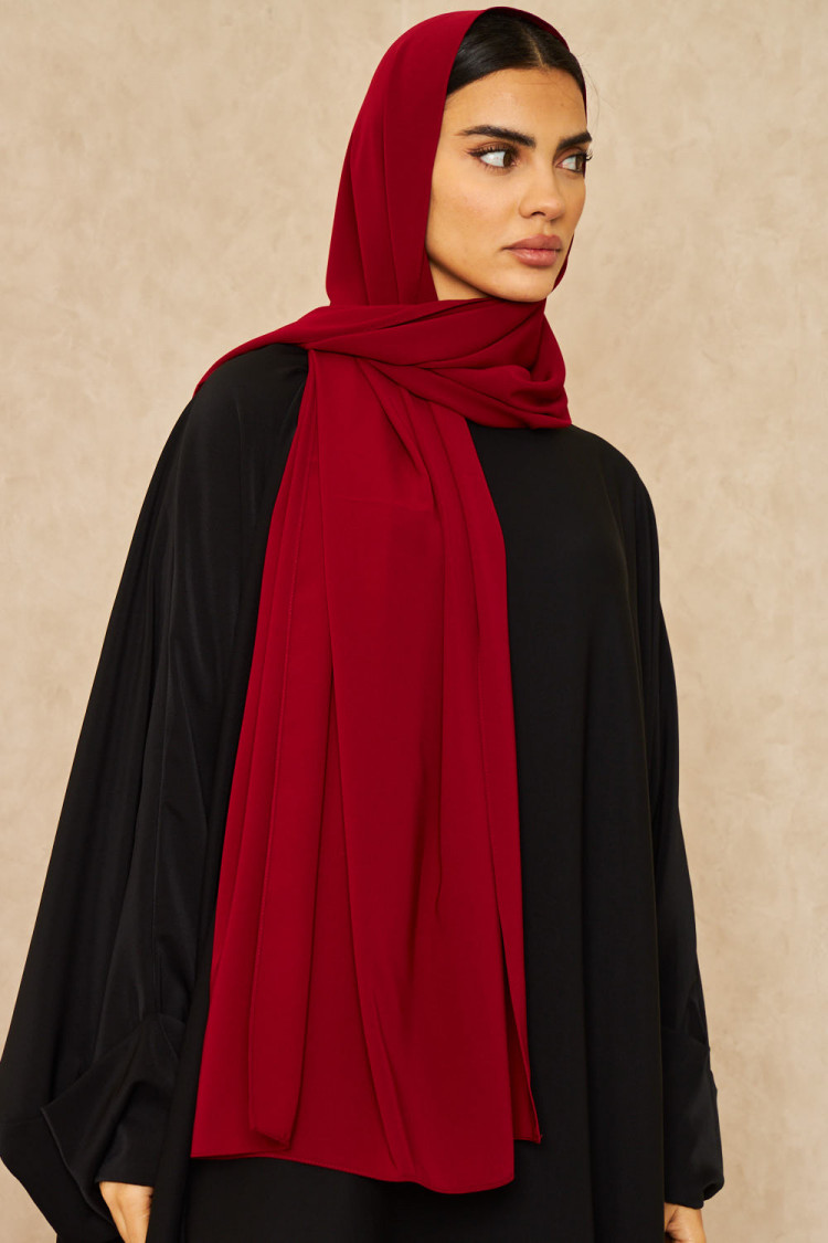 Voile rouge 180x71cm en soie de Médine