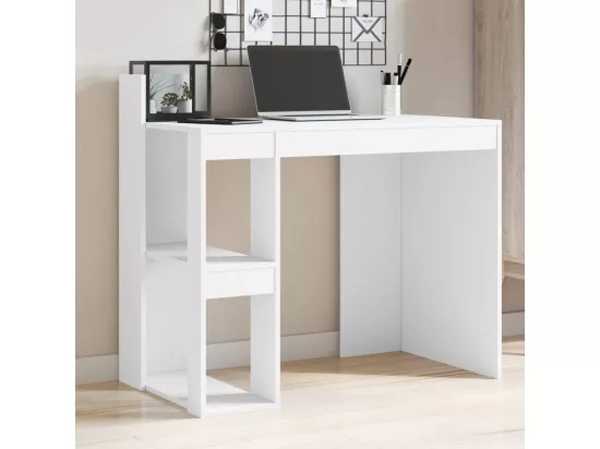 Bureau blanc 103,5x56,5x94 cm bois d'ingénierie