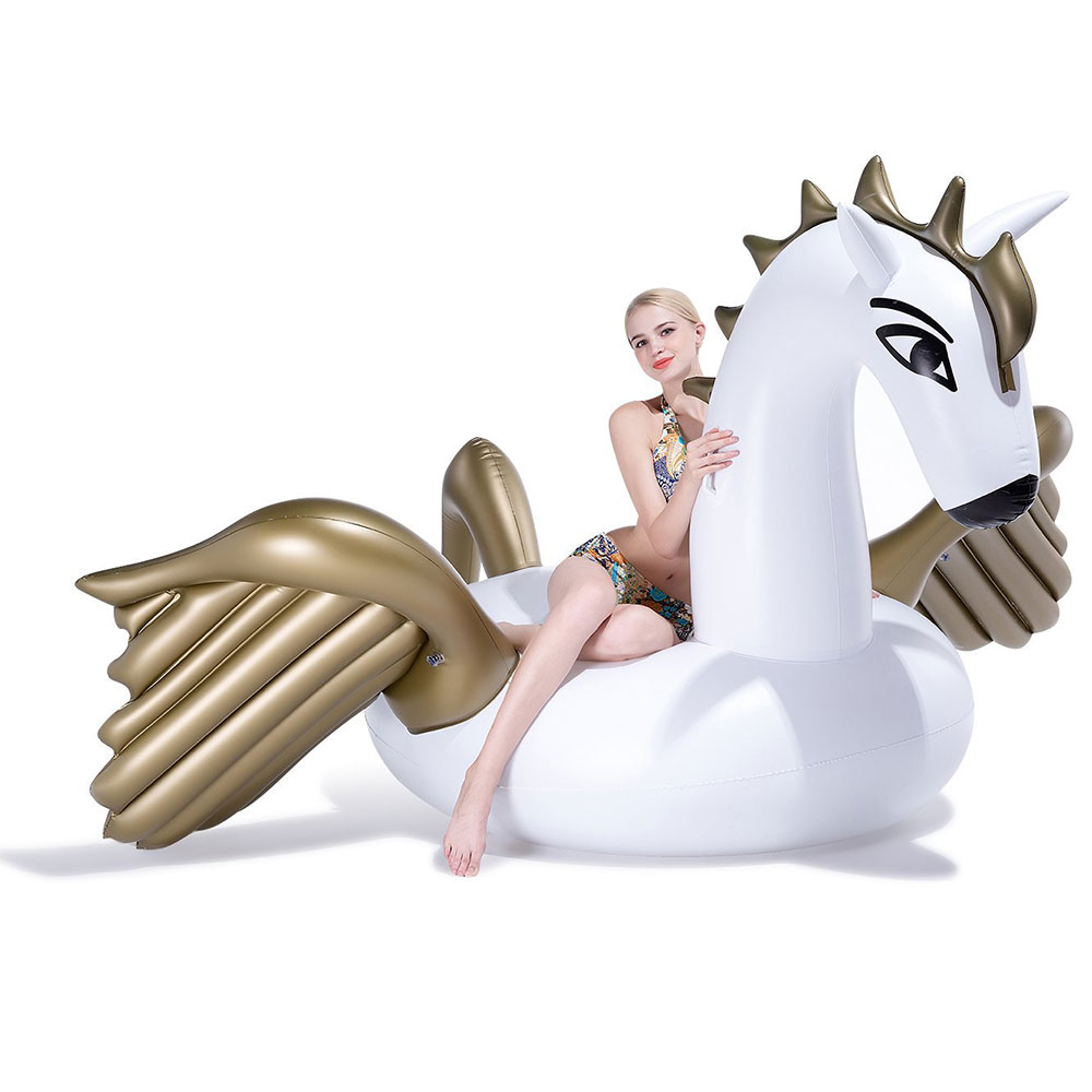 (240cm) Grosse Aufblasbare Wasser Luftmatratze Liegesofa Badeinsel - Weisser Pegasus