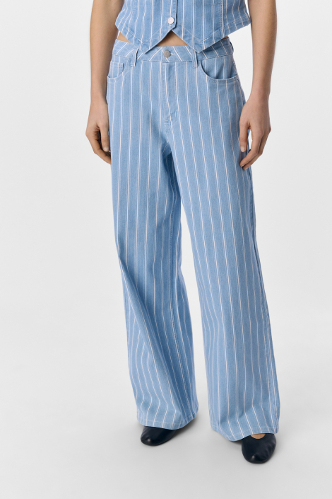 Object blauwe dames broek