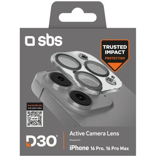 SBS Kit accessoires smartphone Vitre pour appareil photo iPhone 16 Pro et Pro Max
