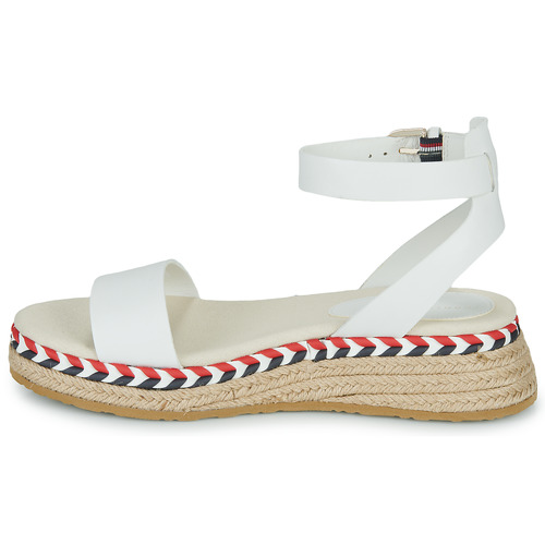 Tommy Hilfiger - LOW WEDGE SANDAL - Blanc