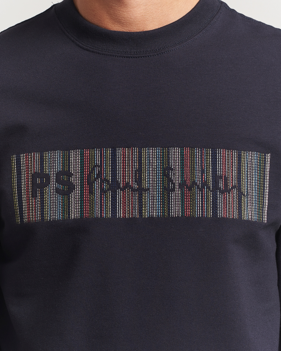 PS Paul Smith Striped Crew Neck Sweatshirt Navy