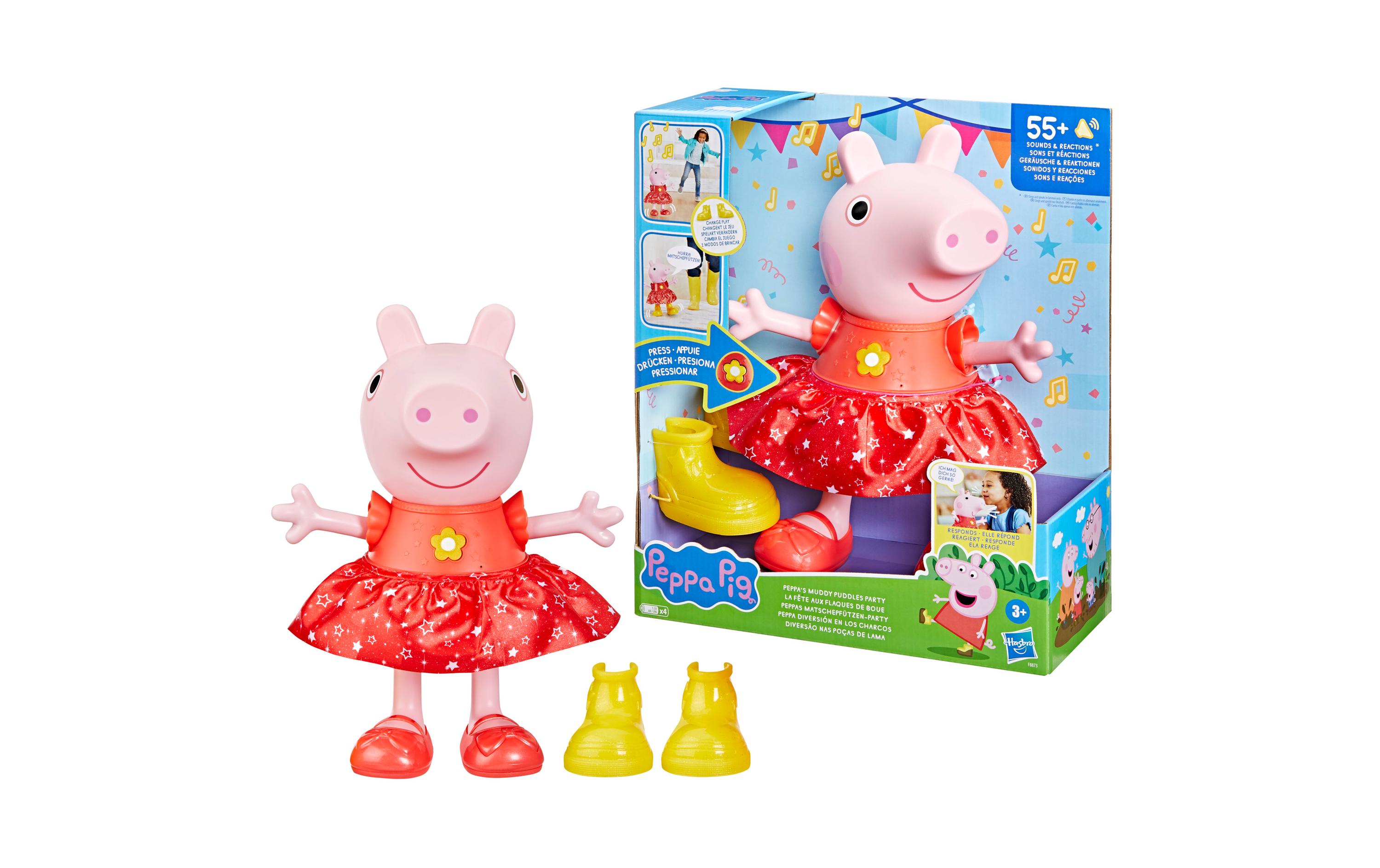 Spielfigurenset Peppas Matschepfützen-Party -DE-Interaktive Puppe mit Soundeffekten