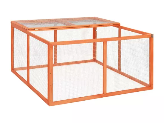 Clapier 124x120x60 cm Bois de sapin massif