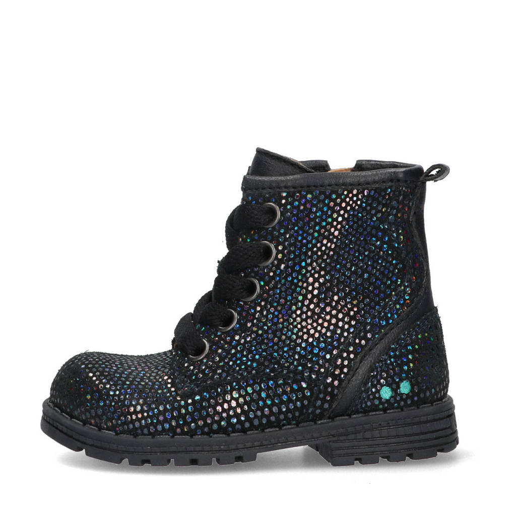 BunniesJR Tina Trotsleren veterboots zwart