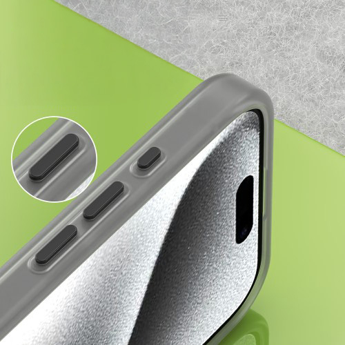 iPhone 16 Pro MagSafe Hybrid Hülle TPU Bumper Slim Design Matt - Schwarz