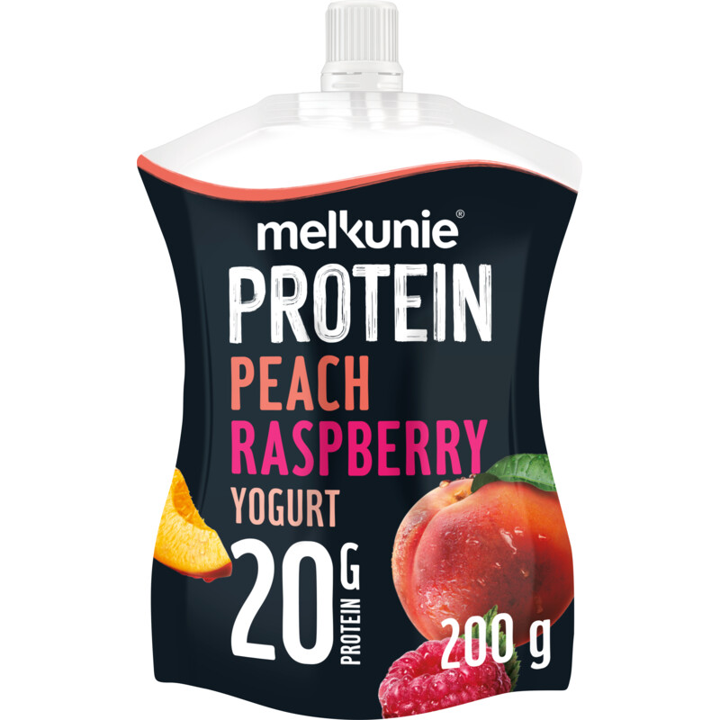 Melkunie Protein peach raspberry yoghurt