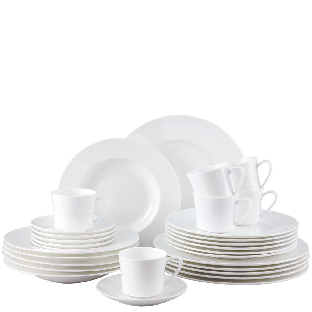 Jade Bone China Weiss Set 30-tlg.