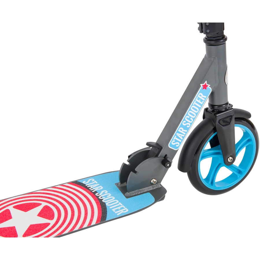 Star Scooter Roller 205mm XXL Trittbrett grau, blau