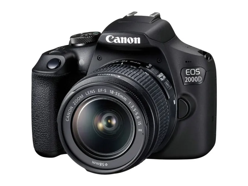 Canon EOS 2000D - Digitalkamera - SLR - 24.1 MP - APS-C - 1080p / 30 fps - 3x optisk zoom EF-S 18-55 mm IS II objektiv - Wi-Fi, NFC