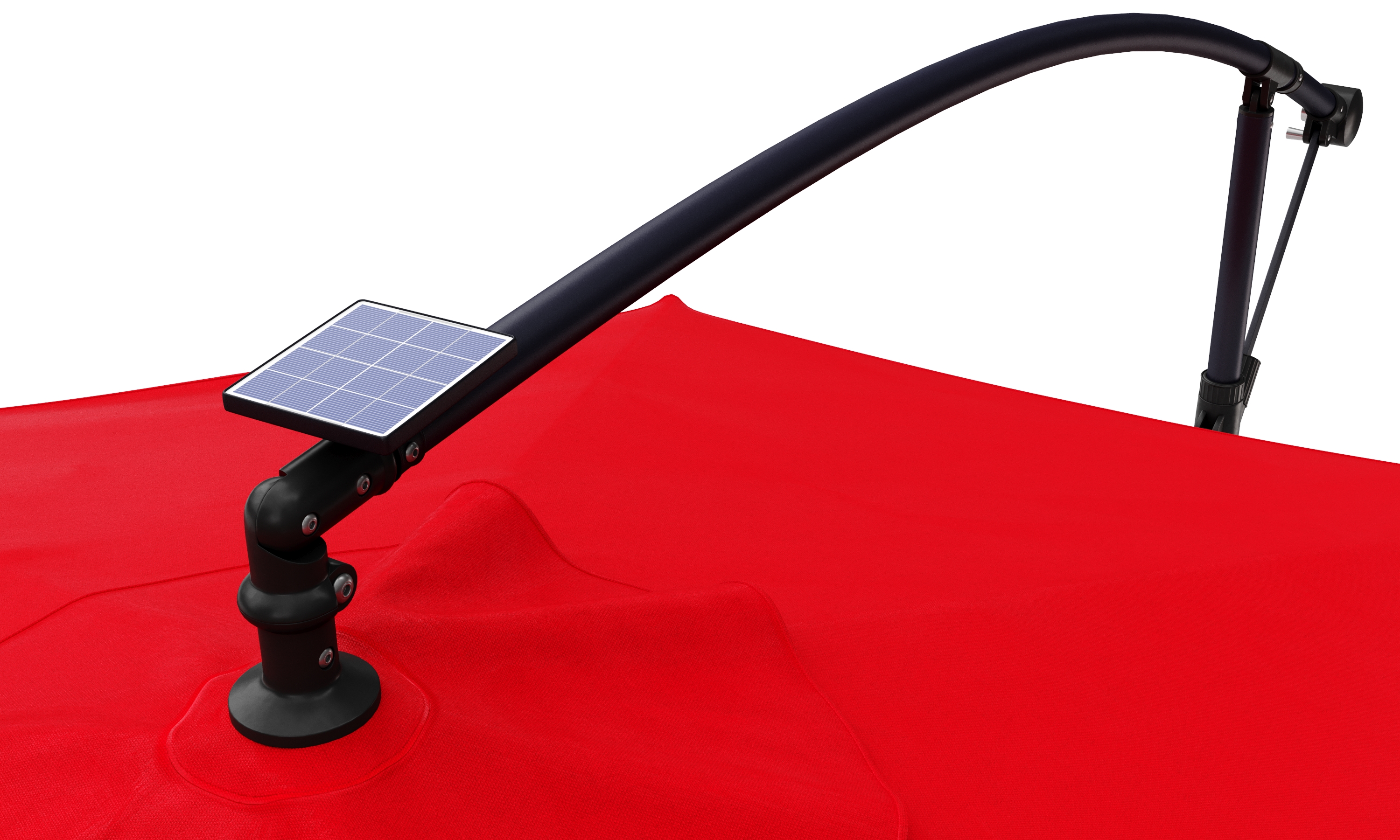 Sonnenschirm Ampelschirm BAY mit LED 300 cm rot